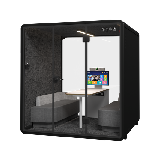 Silent Meeting Pod XL Black (4 Person) by Humble Office