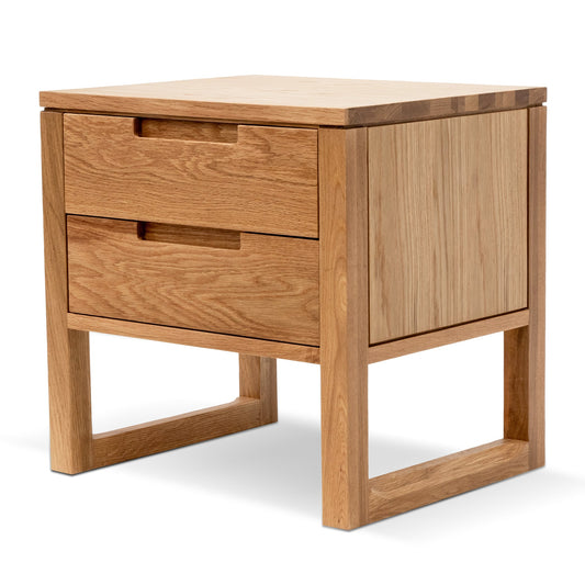 CCF490 2 Drawer Wooden Bedside Table - Natural Oak