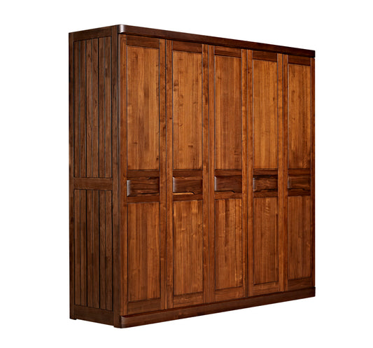 Lleyton Wardrobe- 5 doors Walnut